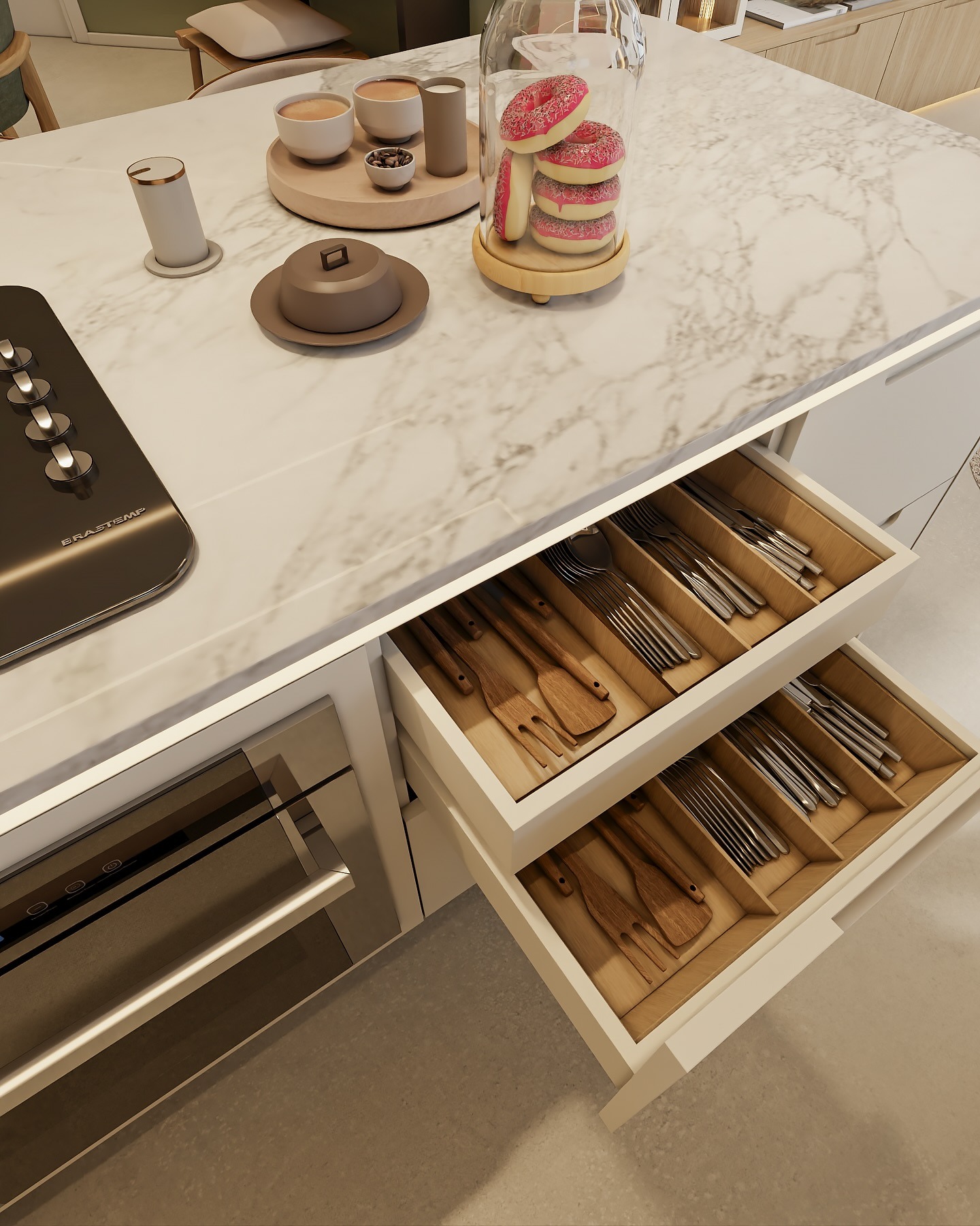 Projeto de interiores — Detalhe em mármore