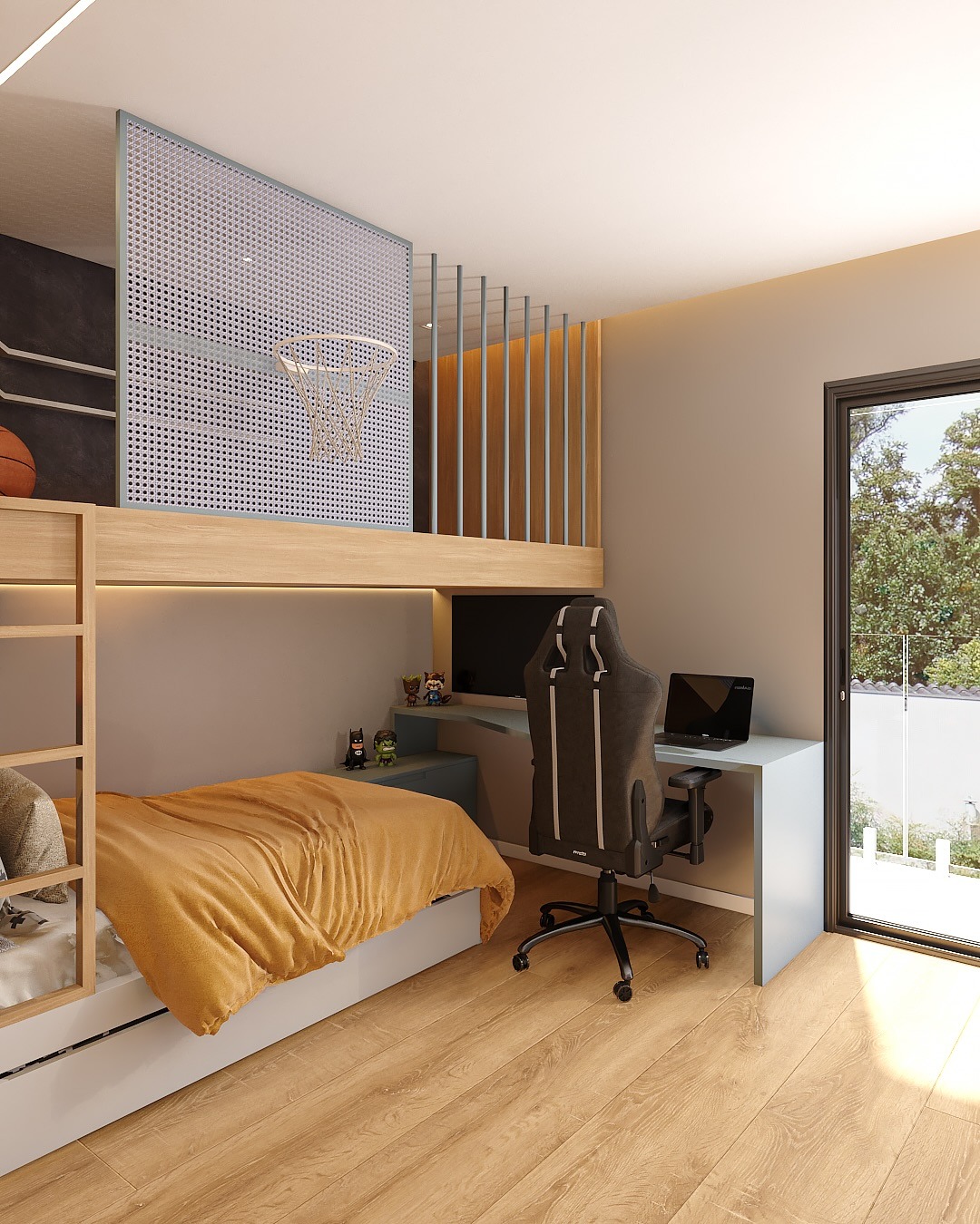 Projeto de interiores — Quarto jovem
