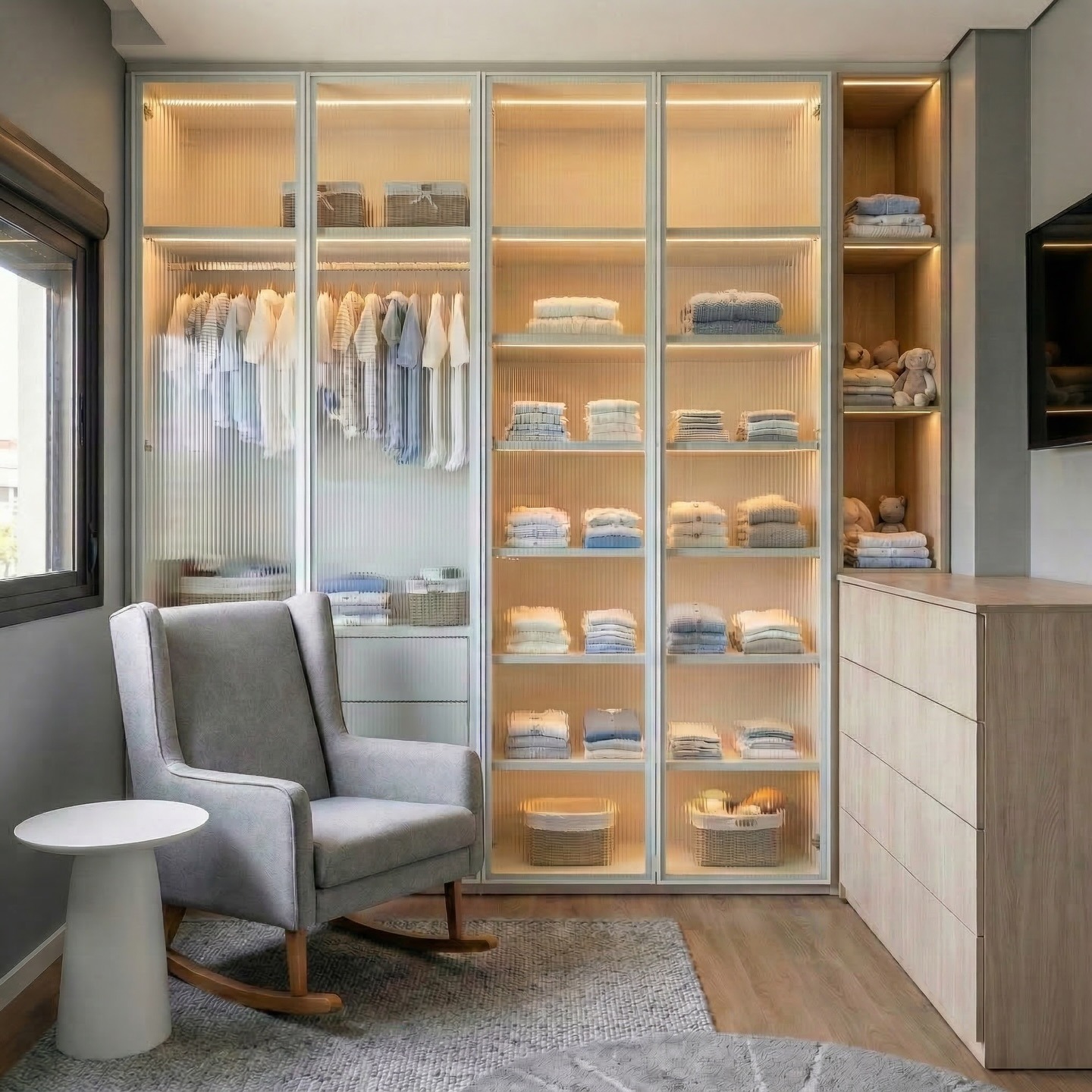 Projeto de interiores — Closet iluminado